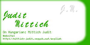 judit mittich business card